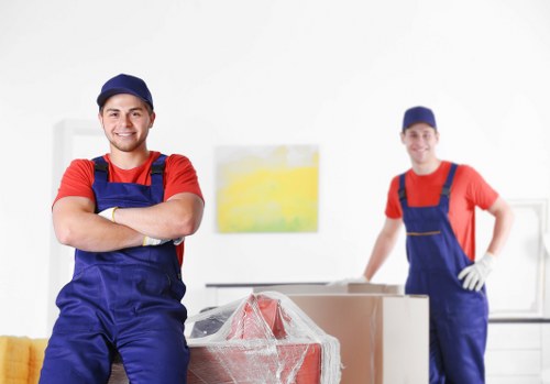 Removal van and moving boxes for a Hounslow house move