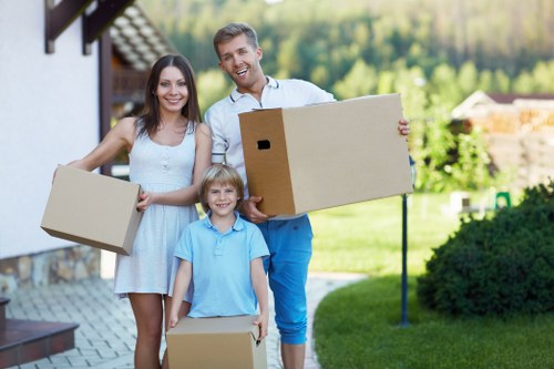 Furniture and boxes prepared for removals near Hounslow
