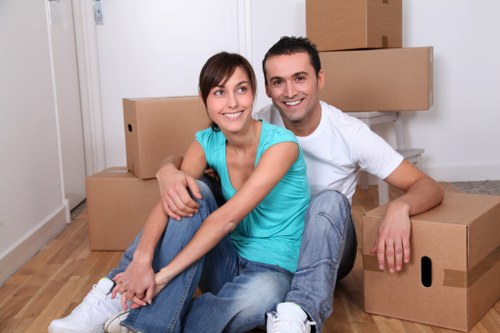 Careful loading of household items for a local Hounslow home move