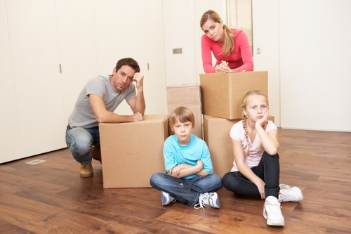 Removal van service handling a flat move with stairs and access planning