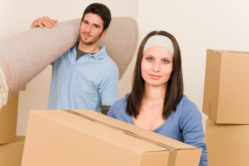 Local removal team handling a move near Hounslow streets