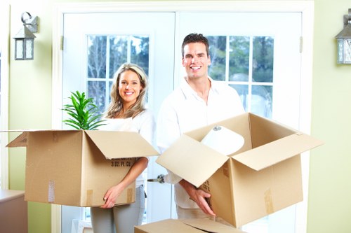 House removalists planning a move in a Hounslow residential street